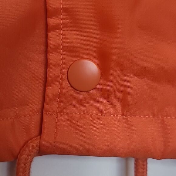 Champion Women's Heritage Coaches Jacket Script Logo Color Groovy Papaya Size M - Picture 8 of 13